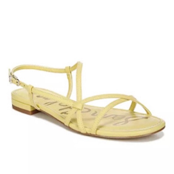 Sam Edelman Teale Yellow Strappy Sandal NWOT never worn women’s size 9 39 - Picture 1 of 7